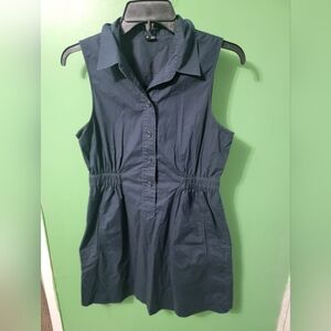 Theory Navy Midi Dress
